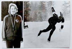 Erwina Ryś (speed skating) XII Winter Olympic Games Innsbruck 1976 postcard