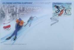 FDC Envelope with stamp of XXI Winter Olympic Games Vancouver 2010 (Poland)