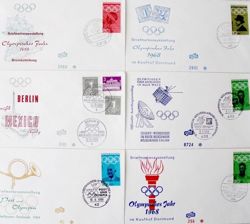 FDC Envelopes Olympic Games Mexico 1968 (Germany)