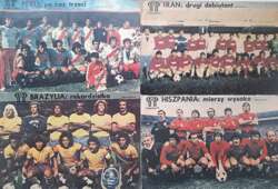 FIFA World Cup 1978 teams Peru, Iran, Brazil, Spain posters (Panorama magazine)