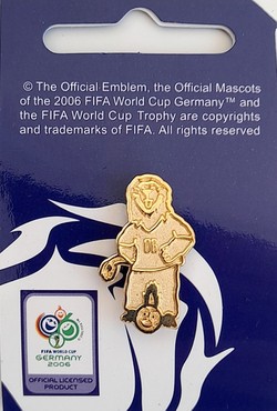 FIFA World Cup Germany 2006 mascot badge (official product, with signature)