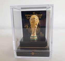 FIFA World Cup Qatar 2022 Trophy Replica in Display Case Official Licensed Product)