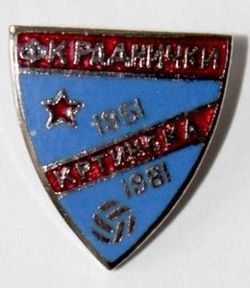 FK Radnicki Krtinska 1951-1981 (enamel, with signature)