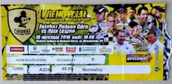 Falubaz Zielona Góra - Unia Leszno speedway Ekstraliga Final ticket (19.09.2010)