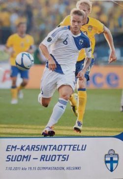 Finland – Sweden Euro qualifying official programm (07.10.2011) 