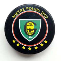 GKS Katowice Poland Champion 2022 ice hockey puck (official product)
