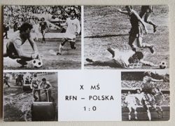 Germany - Poland (1:0) FIFA World Cup 1974 match (Collectors Club) postcard