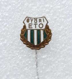 Gyori ETO FC badge with wreath (Hungary, lacquer)