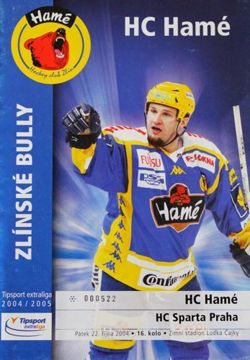 HC Hame Zlin - HC Sparta Praha Tipsport extraliga programme (22.10.2004)