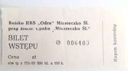 HKS Odra Miasteczko Slaskie match ticket (old)