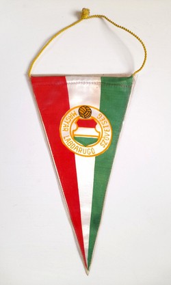 Hungarian Football Association old pennant (two sided)