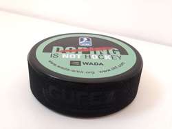 IIHF WADA Doping is not hockey puck (official product)