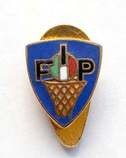 Italian Basketball Association old badge (enamel, signature)
