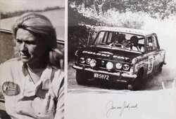 Janina Jedynak, car rally driver postcard (Collectors' Club)