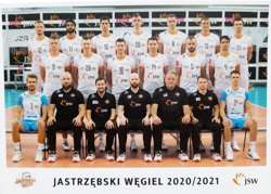 Jastrzebski Wegiel volleyball team 2020/2021 postcard