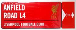 Liverpool FC - Anfield Road red street sign (official product)