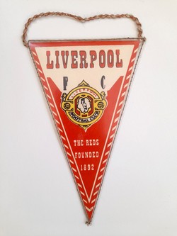 Liverpool FC FC two-sided old small pennant (the 70's)