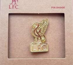 Liverpool FC golden plated crest pin badge (official licensed product)