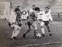 Match Polonia Bytom - Bron Radom II league press photo (season 1985-86)