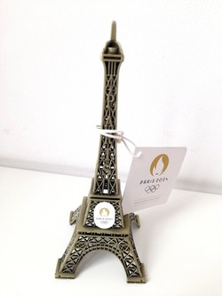 Miniature Eiffel Tower 3D Olympic and Paralympic Games Paris 2024, 15 cm (Official Licensed Product)