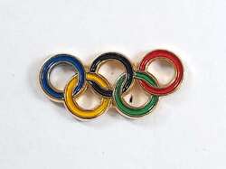 Olympic rings badge (lacquer)