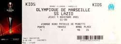 Olympique de Marseille - SS Lazio UEFA Europa League match (4.11.2021) ticket