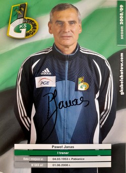 Pawel Janas - GKS Belchatow football team season 2008/09 coach photo (official product)