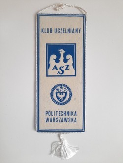 Pennant of AZS KU Warsaw University of Technology sports sections (PRL)