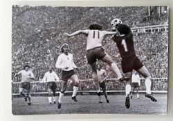 Poland - England (2:0) World Cup qualification match (1973) postcard