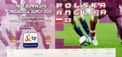 Poland - England match ticket qualifiers FIFA World Cup 2006 (08.09.2004) price 200 PLN