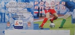 Poland - England match ticket qualifiers World Cup 2006 (08.09.2004)