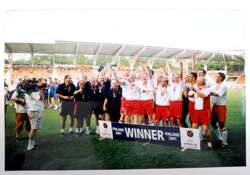 Poland Football Team U-18 - the champion of Europe 2001 press photo