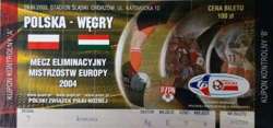 Poland - Hungary 2004 UEFA Euro Qualifiers (29.03.2003) ticket match