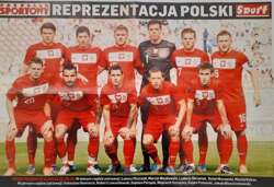 Poland National Football Team 2012 + Jakub Blaszczykowski, Robert Lewandowski two side poster (Przeglad Sportowy)