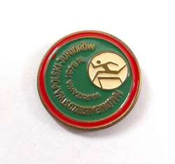 Polish Junior Indoor Championships in athletics, Warsaw 1978 badge (lacquer)