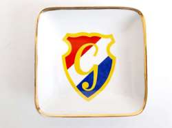 Polish Sport Association Gwardia decorative porcelain small plate (Walbrzych Porcelain Factory)