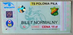Polonia Pila speedway match old ticket