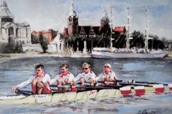 Postcard Poland quadruple sculls (Summer Olympic Games Beijing 2008 golden medal)