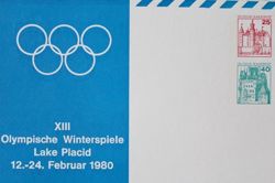 Postcard XIII Winter Olympic Games Lake Placid 1980 (Germany)