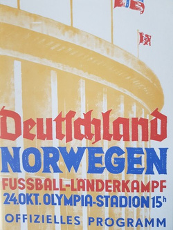 Program Germany - Norway friendly match October 24, 1937 (reprint)