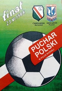 Programme Legia Warszawa - Lech Poznan Polish Cup (23.06.1988)