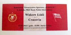 RTS Widzew Lodz - KS Cracovia PKO BP Ekstraklasa match (17.9.2023) collector's ticket