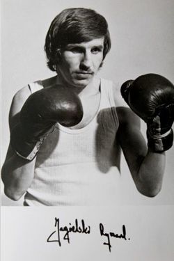 Ryszard Jagielski (boxing) - The Poland Champion 1974 bantamweight postcard