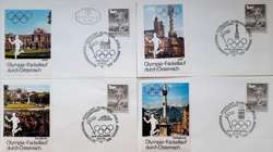 Set of 5 FDC Envelopes Torch Relay Olympic Games Munich 1972 (Austria)