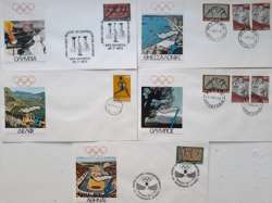 Set of 5 FDC Envelopes Torch Relay Olympic Games Munich 1972 (Greece)