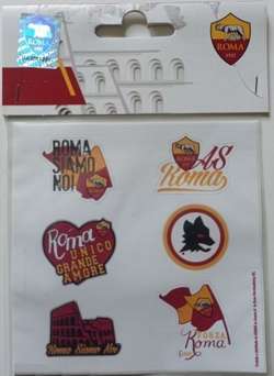 Set of 6 AS Roma stickers (official product)
