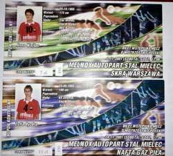 Stal Mielec - Skra Warsaw (03.11.2001), Nafta Gaz Pila (24.11.2001) women's volleyball league tickets