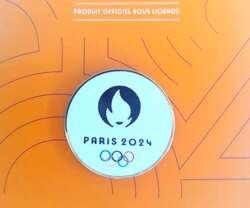 Summer Olympic Games Paris 2024 official logo enamel badge (official licensed product)