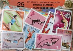 Summer Olympic Games stamps (25 items)