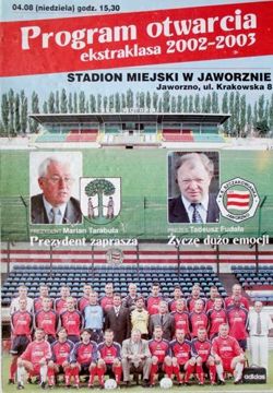 Szczakowianka Jaworzno - Wisla Cracow I league (04.08.2002) official programme